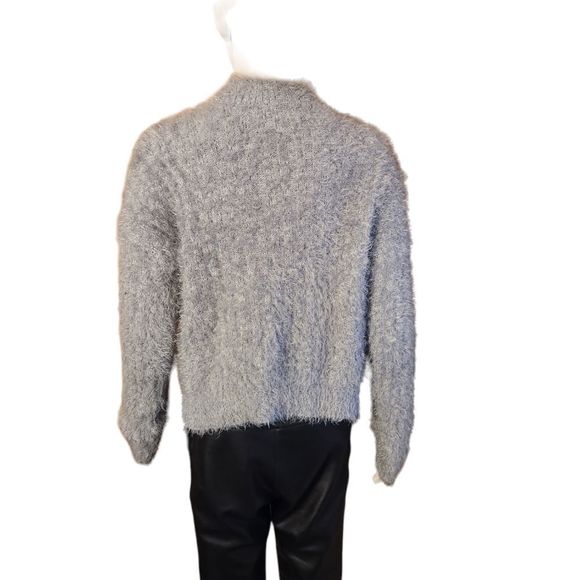 Candies Sweater Fluffy Gray Womens Size Medium - Picture 8 of 10